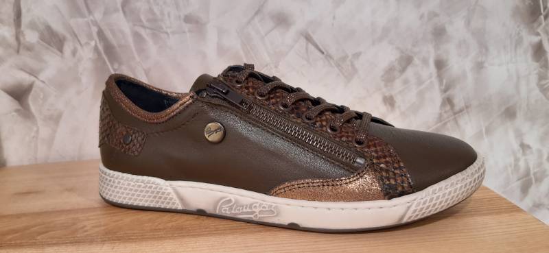 tennis en cuir PATAUGAS kaki