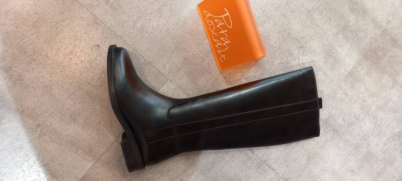 BOTTE en cuir noir CAVALIERE A LIBOURNE  