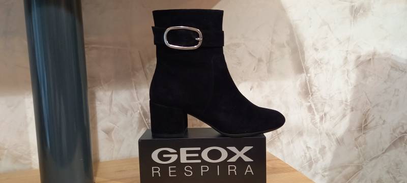 boots à talon haut en cuir noir GEOX à LIBOURNE