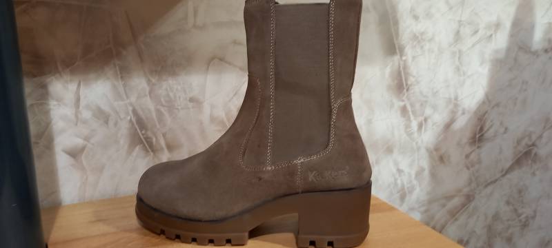 BOTTINES KICKERS EN CUIR A TALON A LIBOURNE