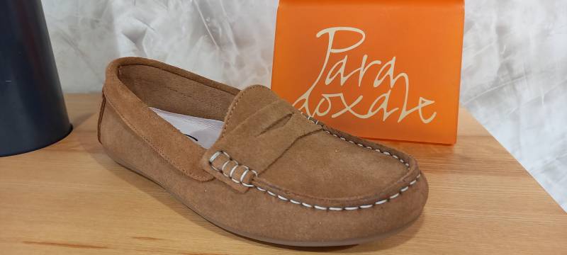 mocassin en daim camel pour femme à LIBOURNE