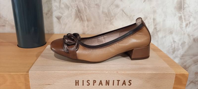 escarpin marron petit talon hispanitas à libourne 